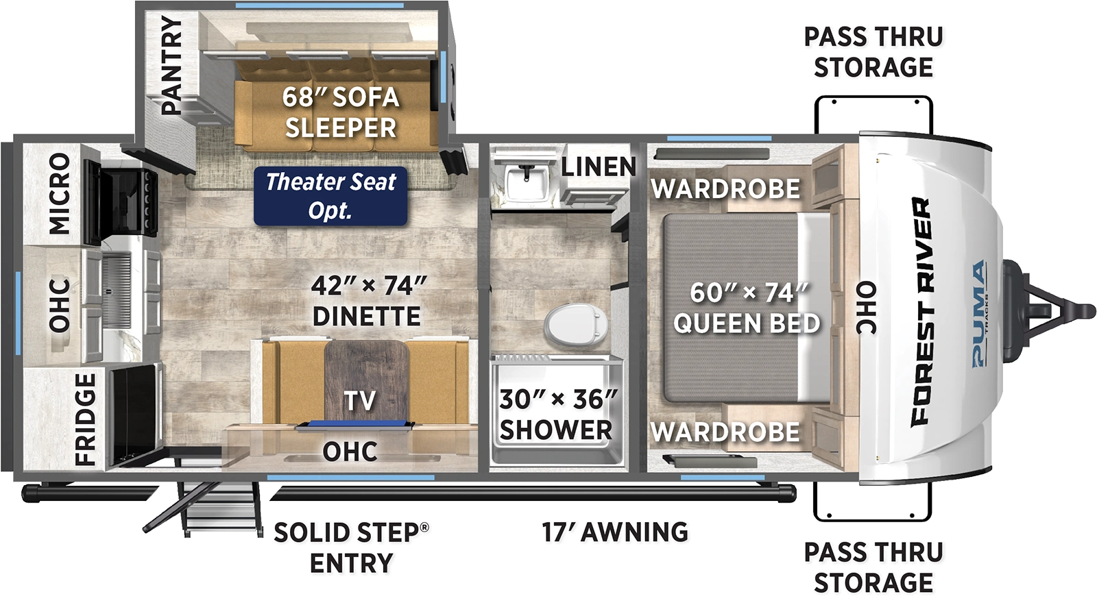 Puma Tracks 237RK Floorplan